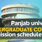 Panjab university undergraduate courses admission schedule 2024