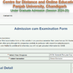 CDOE PANJAB UNIVERSITY Admissions 2024-25: Detailed Guide