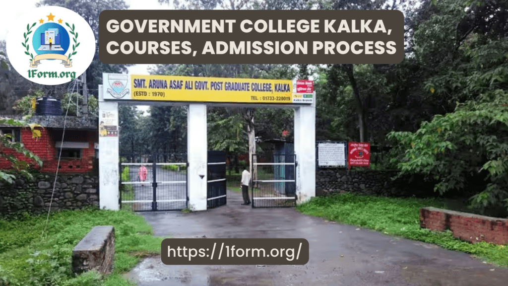 Government College Kalka, Courses, Admission Process, and Fee Structure 