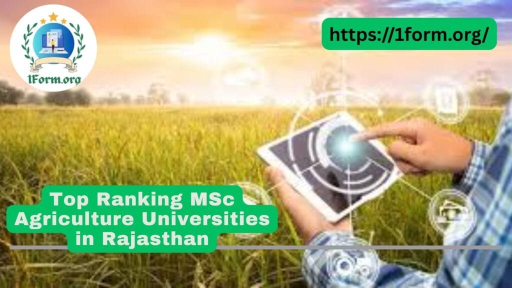 Top Ranking MSc Agriculture Universities in Rajasthan