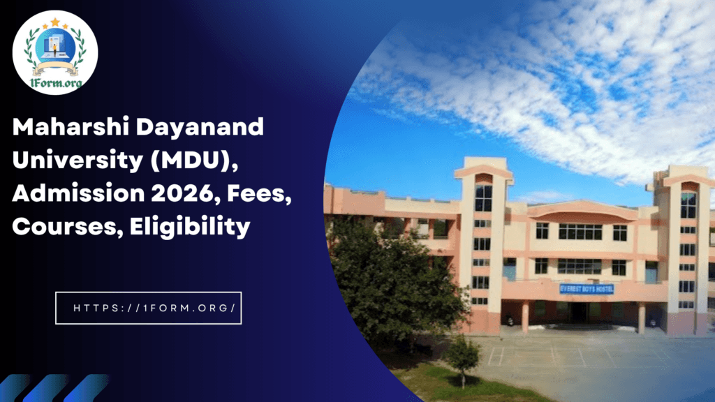 Maharshi Dayanand University (MDU), Admission 2026, Fees, Courses, Eligibility