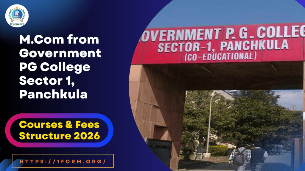M.Com from Government PG College Sector 1, Panchkula