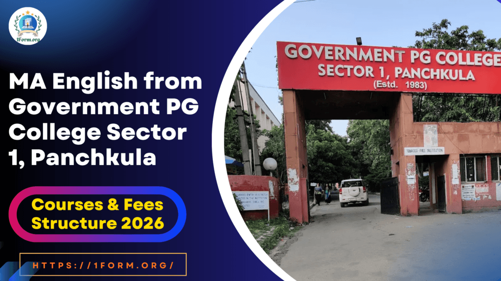 MA English from Government PG College Sector 1, Panchkula
