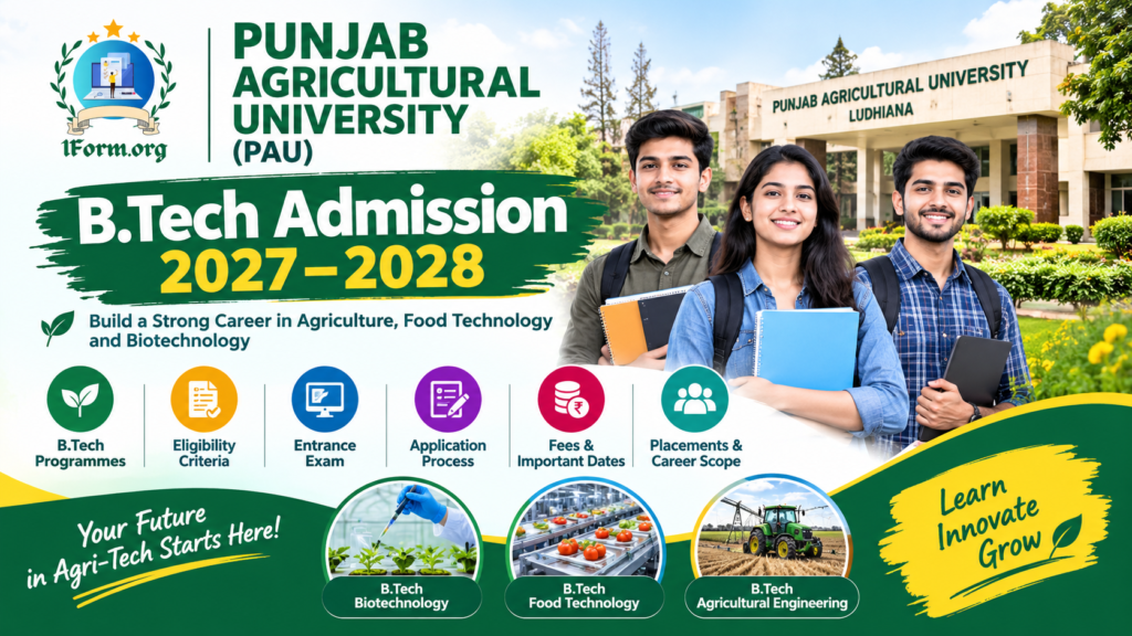 Punjab Agricultural University Admissions 