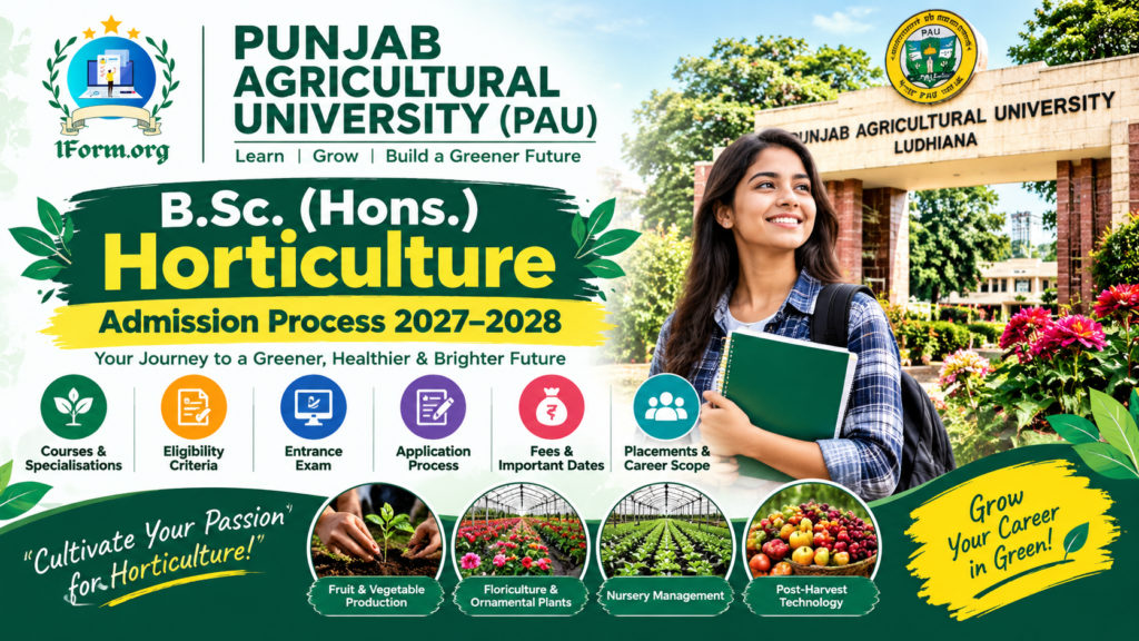 Punjab Agricultural University Horticulture Admissions 
